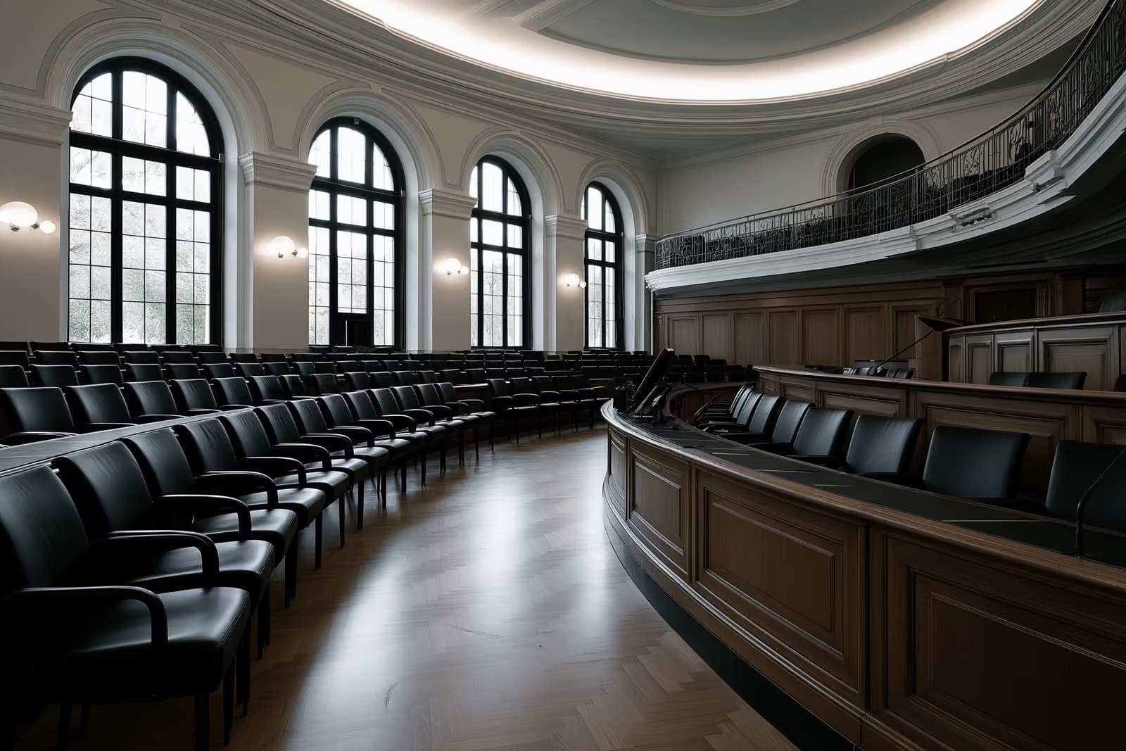 Exteriér budovy Bundesratu v Berlíně pod jasnou letní oblohou.
